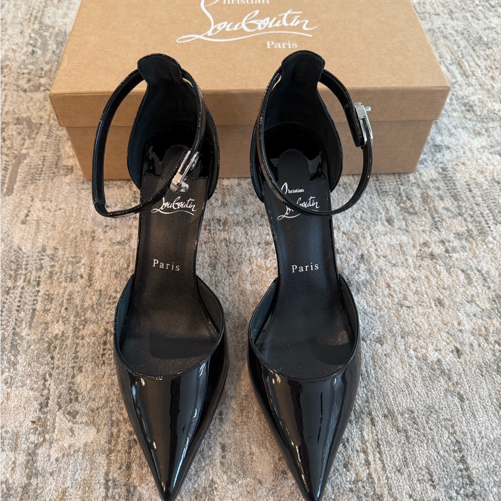 Christian Louboutin Glossy Black Heels - Picture 3 of 7